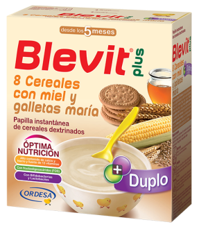 Papilla 8 Cereals Plus Duplo with Honey and Cookies
