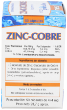 Zinc and Copper Microgranules 50 Capsules