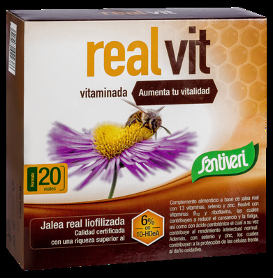 Santiveri Realvit royal jelly with 13 vitamins 20 Vials X 10 ml