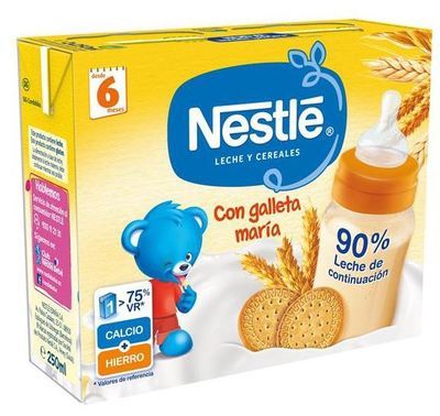 Nestl&eacute; Milk and Cereals with Maria Cookies 2x250ml