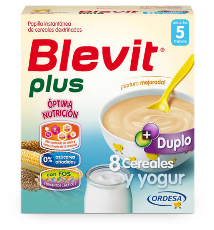 Papilla Plus Duplo 8 Cereals and Yogurt 600 gr