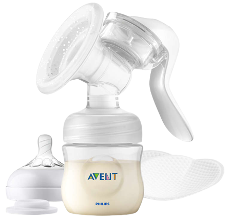 Manual Breast Pump with Bottle