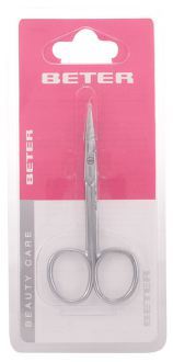 Beter Chromeplated manicure cuticle scissors, curved tip
