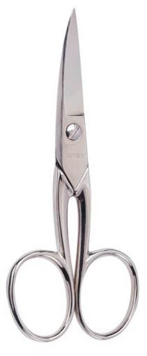 Beter Nickelplated pedicure scissors, curved tip