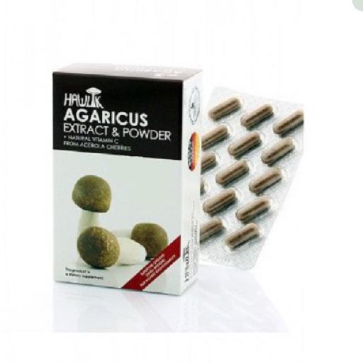 Hawlik Agaricus Subrufescens Extract and Powder 60 Capsules