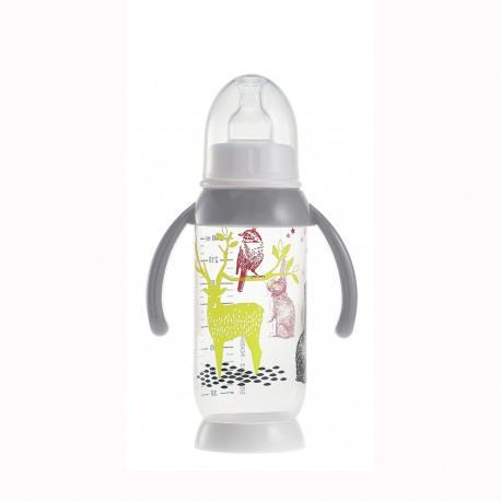 Bunny Half Moon Baby Bottle with Gray Handles 240 ml