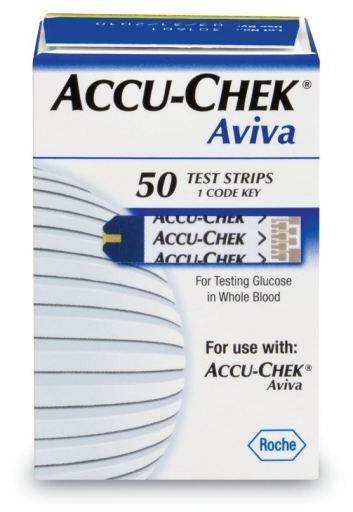 Roche Accuchek Aviva Test Strips 50 Units