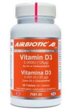 Vitamin D3 5,000 IU 125 &mu;g. Like D3 O Colecalciferol Tablets