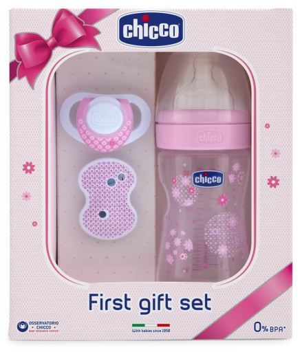 Bottle Gift Pack, Physiologic + Pacifier pink