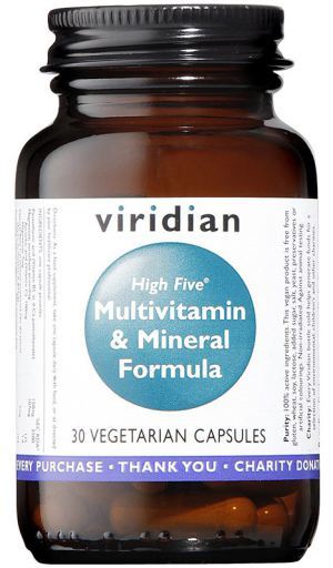 Viridian High Five Multivitamin and Mineral Formula 30 Vegetable Capsules