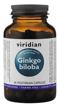 Viridian Leaves Extract Ginkgo Biloba 60 Vegetable Capsules
