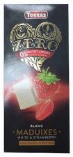 White Chocolate with Strawberries Sugar Free, 125 Gr