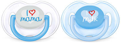 Pacifiers Classic Texts 0 to 6 Months Boy 2 units