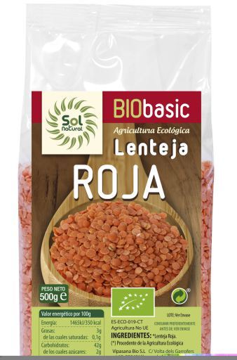 Sol Natural Red Lentil Bio 500 gr