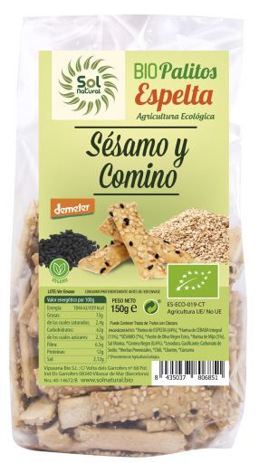 Sol Natural Black sesame and Comino Bio 150 gr