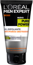 Men Expert Pure Power Gel Exfoliante Anti Poros Obstruidos 150 ml