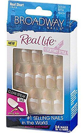 Nails Real Life French - Peach - Peach - Anywe