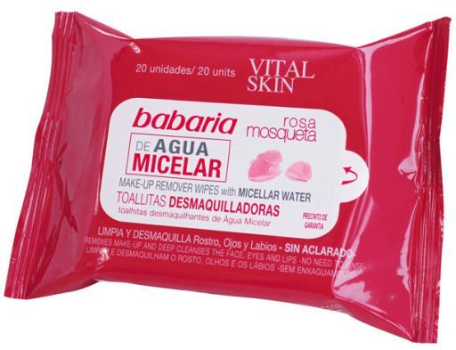 Make-Up Remover Wipes With Micellar Water 20 Wipes