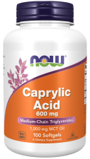 Caprylic Acid 600 mg 100 Soft Capsules