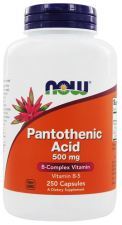Pantothenic Acid 500 mg 250 Capsules