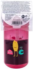 Booo Pink Straw Bottle