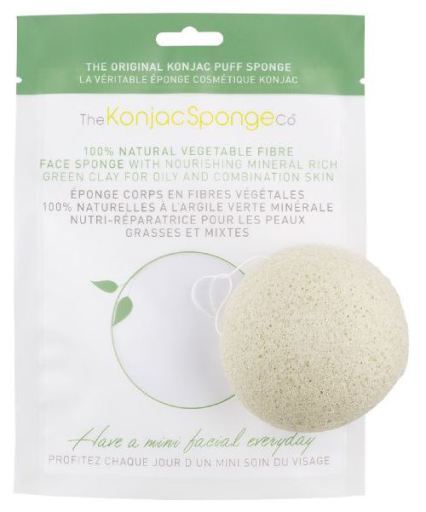Facial Puff Konjac Sponge Green Clay
