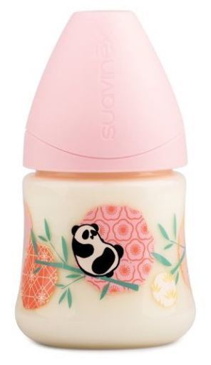 Anatomical Baby Bottle Pink Panda Bear