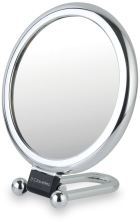 Make-up mirror with foldable base and magnification