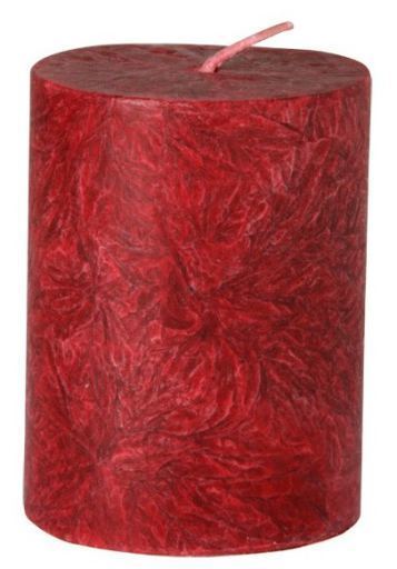 Small red pillar candle