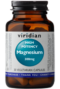 Viridian High Potency Magnesium 300 mg 30 Vegetarian Capsules
