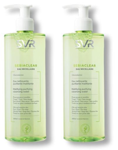 Sebiaclear Sleeve 2x Eau Micellaire 400 ml