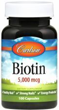 Biotin 5000 mcg 100 Capsules