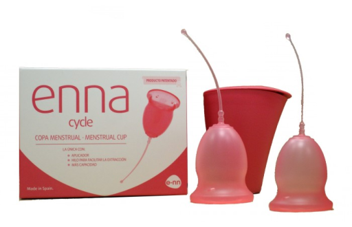 enna Menstrual Cup Size M 2 Cups + Sterilizer