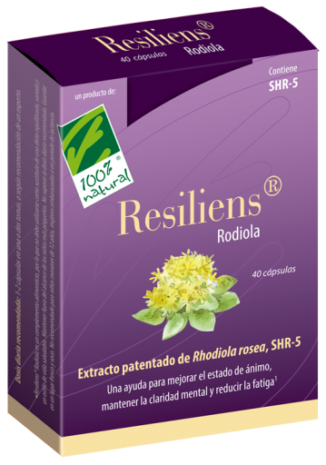 100% Natural Resiliens Rodiola 40 Capsules