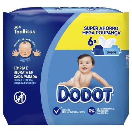 Dodot Baby Wipes 6x64 Units