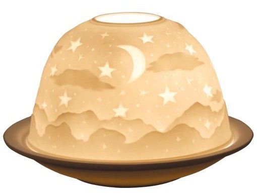 Moon White Porcelain Sailboat 12x8 cm