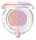 D&uacute;o Corrector + Primer Cushion Mineral wear spf 20 naranja-morado