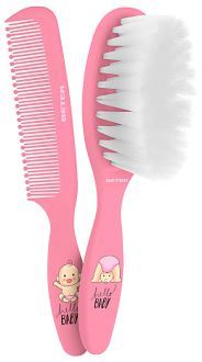 Beter Brush & Comb Baby Pink Set 2 pcs