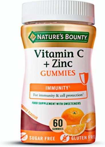 Vitamin C+Zinc gummies 60 capsules