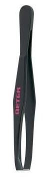 Beter Black Straight Tip Depilatory Tweezers