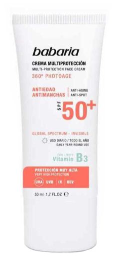 Babaria Sun Cream Spf 50 + Anti-Aging 50 ml
