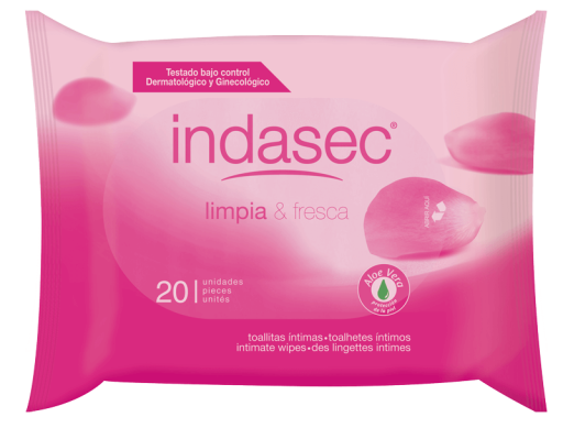 Indasec Intimate Hygiene Wipes 20 Units