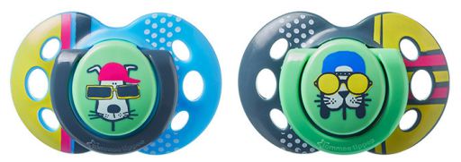Tommee Tippee Set 2 Pacifiers Fun 18-36 m
