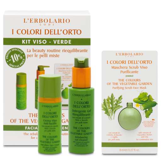 L'Erbolario I Colori dell'Orto Green Facial Kit 3 Units