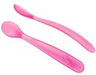 Pink Soft Silicone Spoon 6m + 2 Units