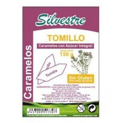 Jahisil Caramels with Integral Sugar and Thyme 150 gr