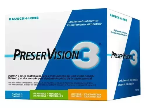 Bausch Lomb Preservision 3 180 Capsules