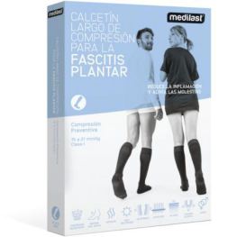 Medilast Medium Black Plant Fasciitis Long Sock