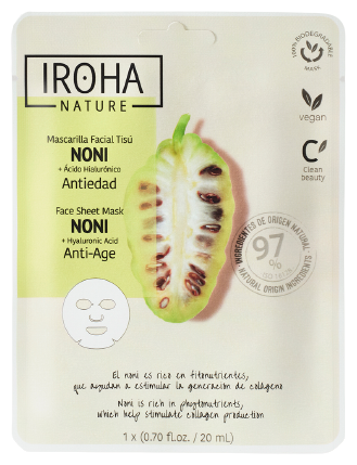 Iroha Nature Noni Anti-Aging Mask + Hyaluronic Acid 20 ml