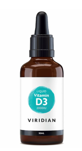 Viridian Vegan Liquid Vitamin D3 2000IU 50 ml